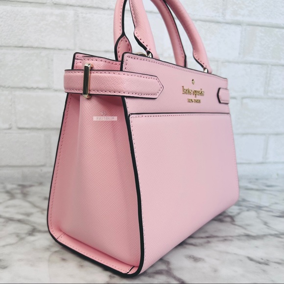 Kate Spade Staci Chalk Pink Small Satchel Crossbody - Picture 3 of 9